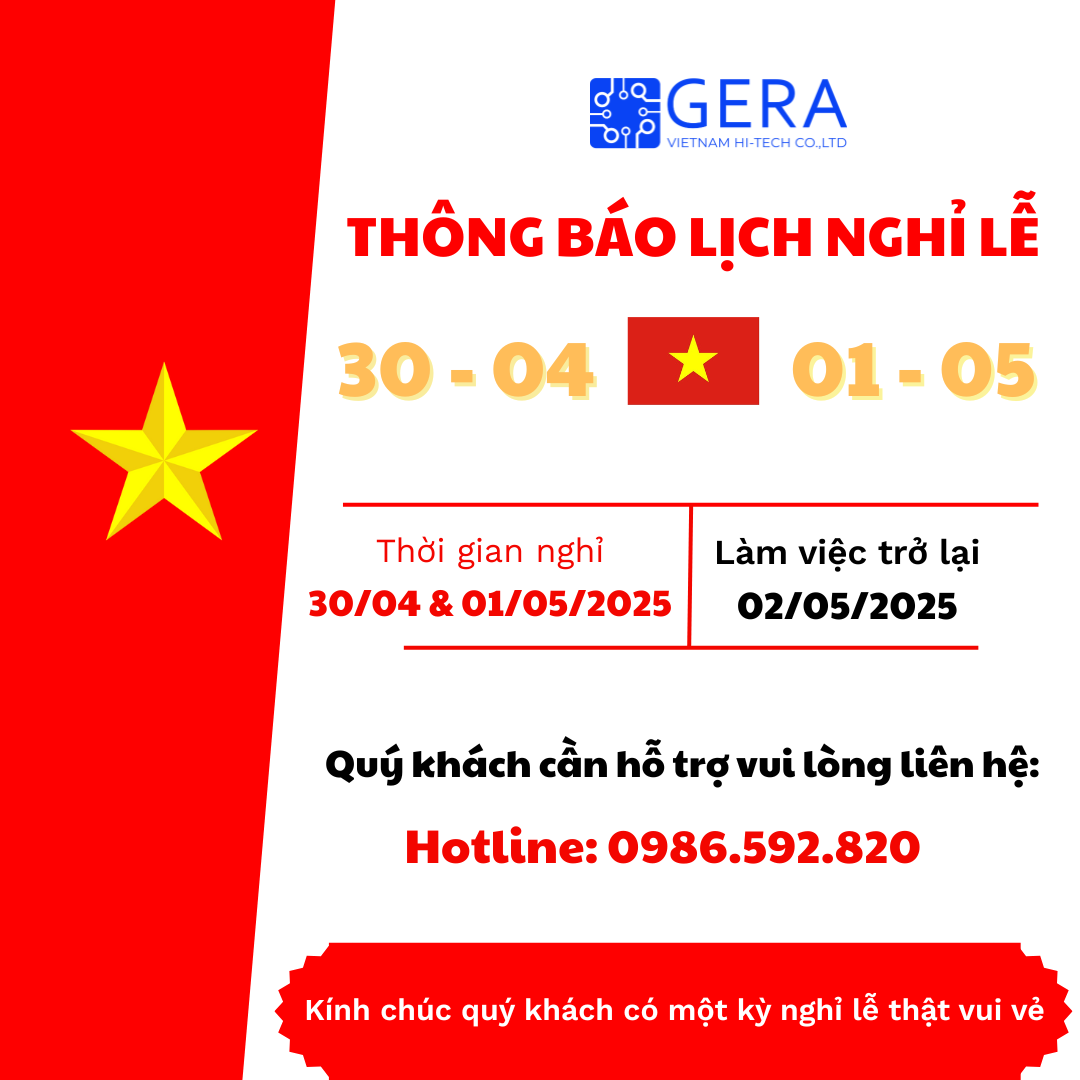 THÔNG BÁO LỊCH NGHỈ LỄ 30/4 & 1/5